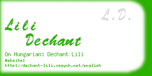 lili dechant business card